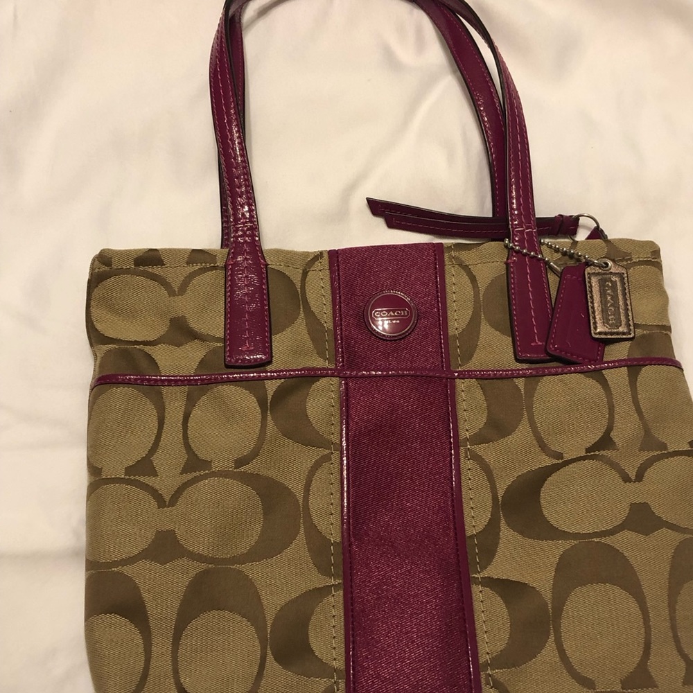 Coach canvas handbag, used